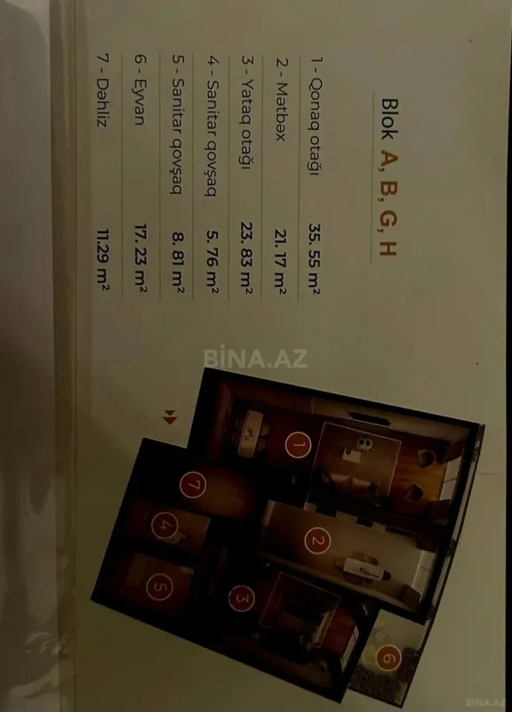 Satılır 2 otaqlı mənzil 124 m²