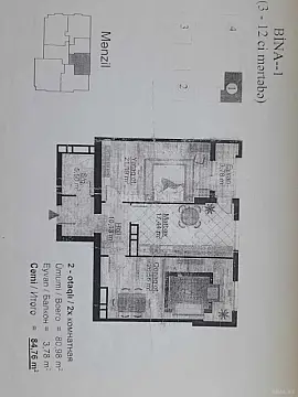 Satılır 3 otaqlı mənzil 89 m²