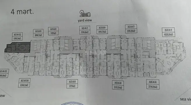 Satılır 3 otaqlı mənzil 159.3 m²