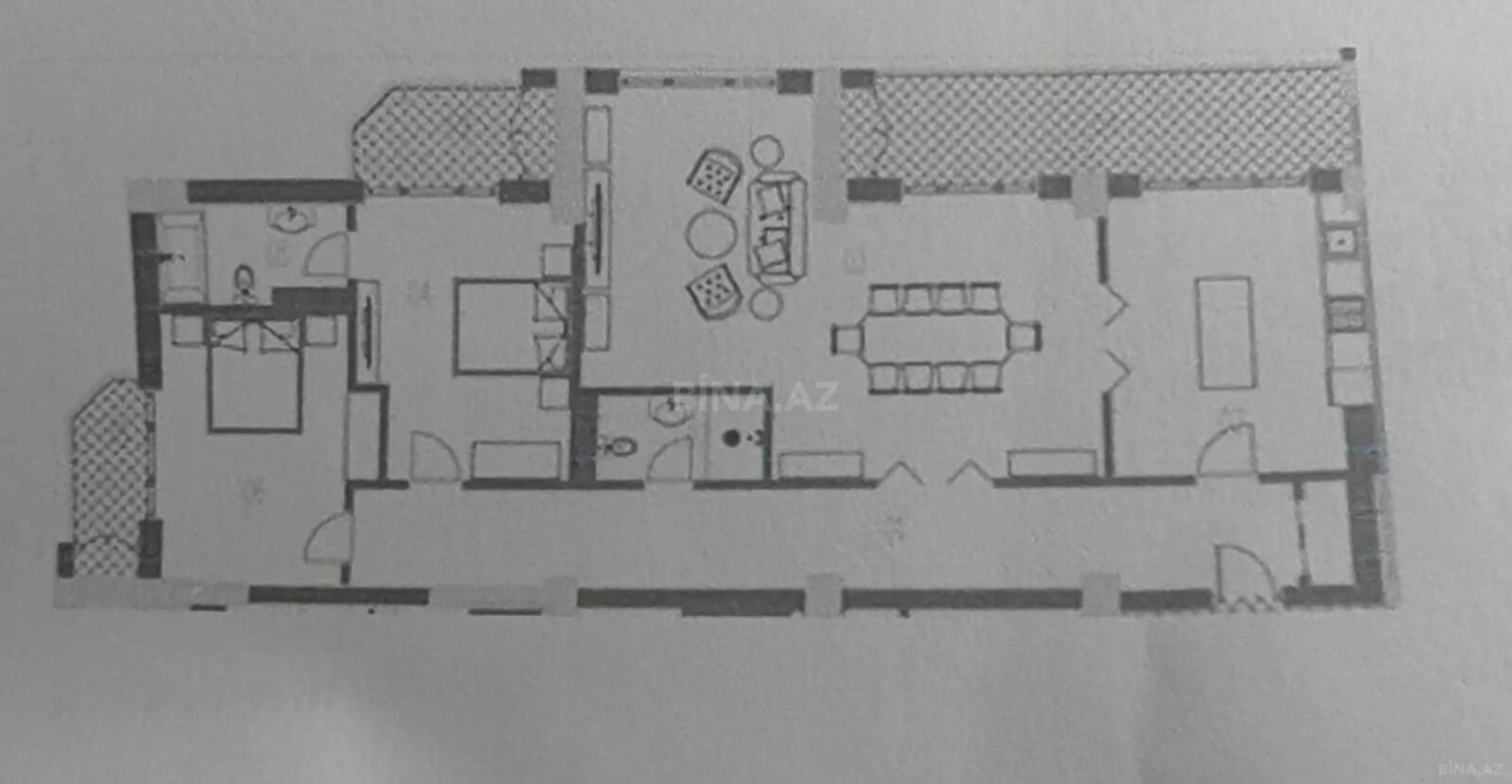Satılır 3 otaqlı mənzil 159.3 m²