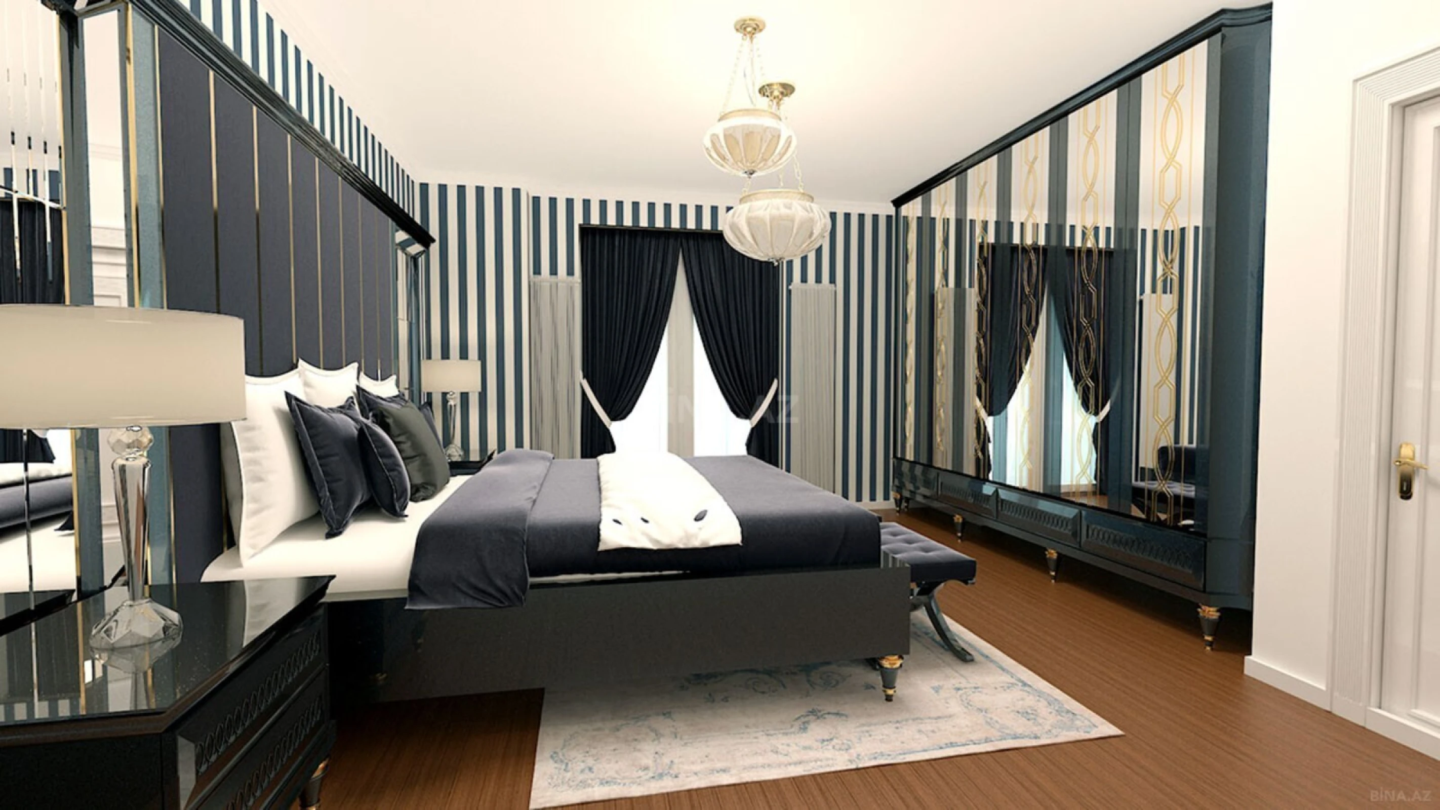 Kirayə verilir 4 otaqlı mənzil 220 m²