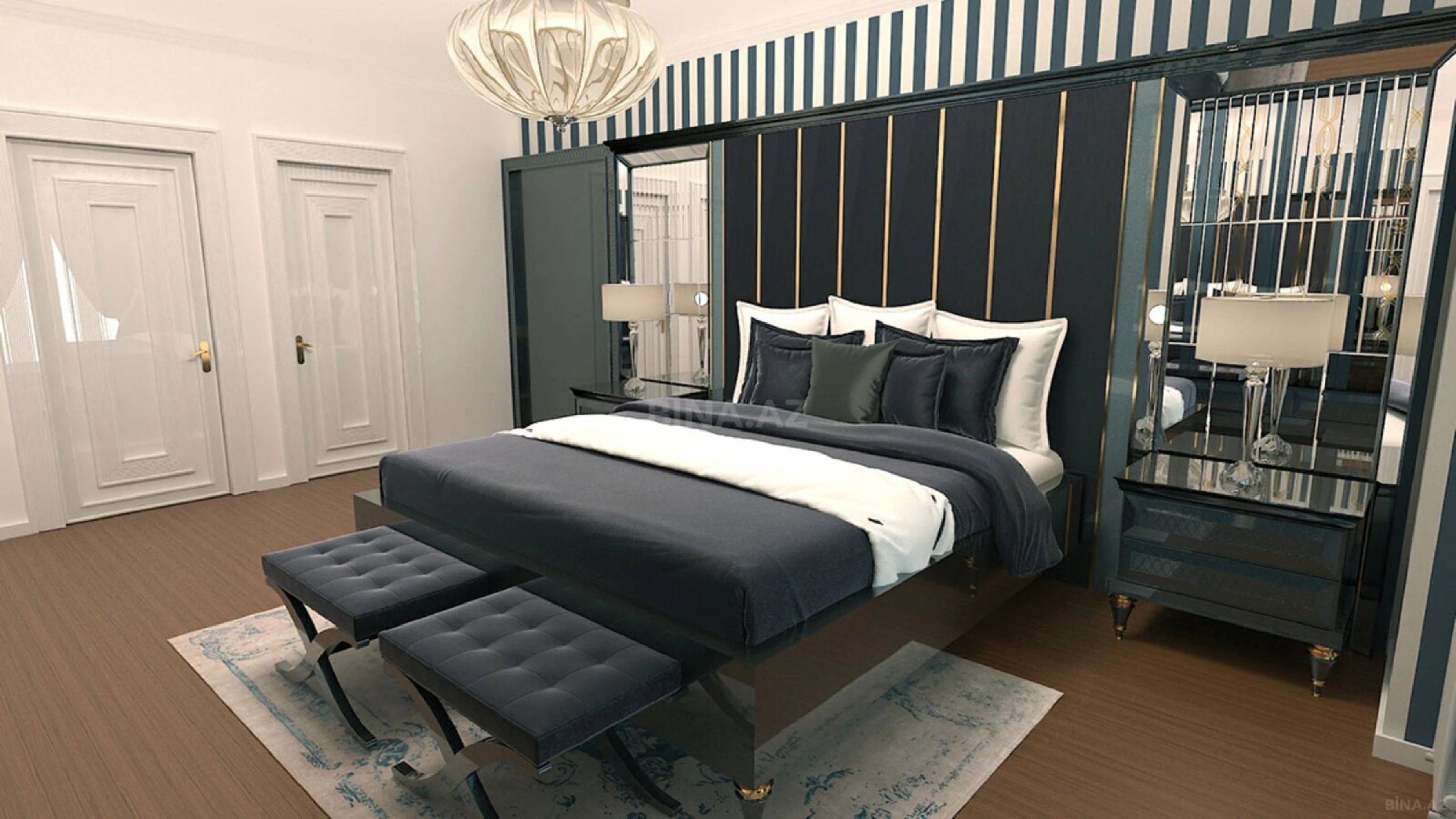 Kirayə verilir 4 otaqlı mənzil 220 m²