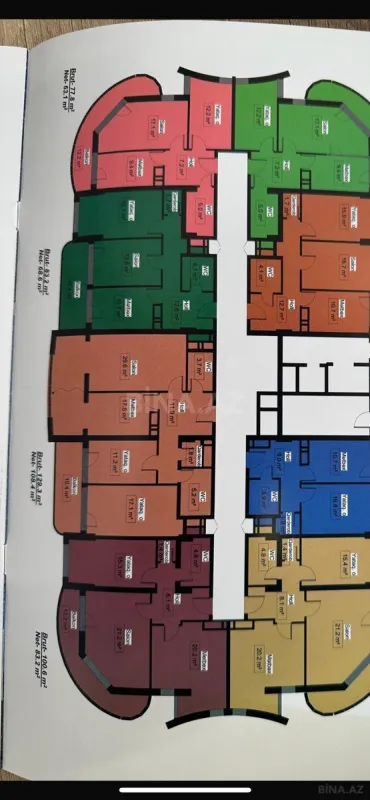 Satılır 2 otaqlı mənzil 101 m²