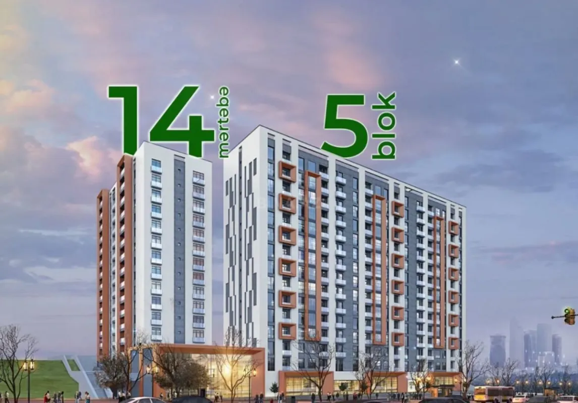 Satılır 1 otaqlı mənzil 66 m²