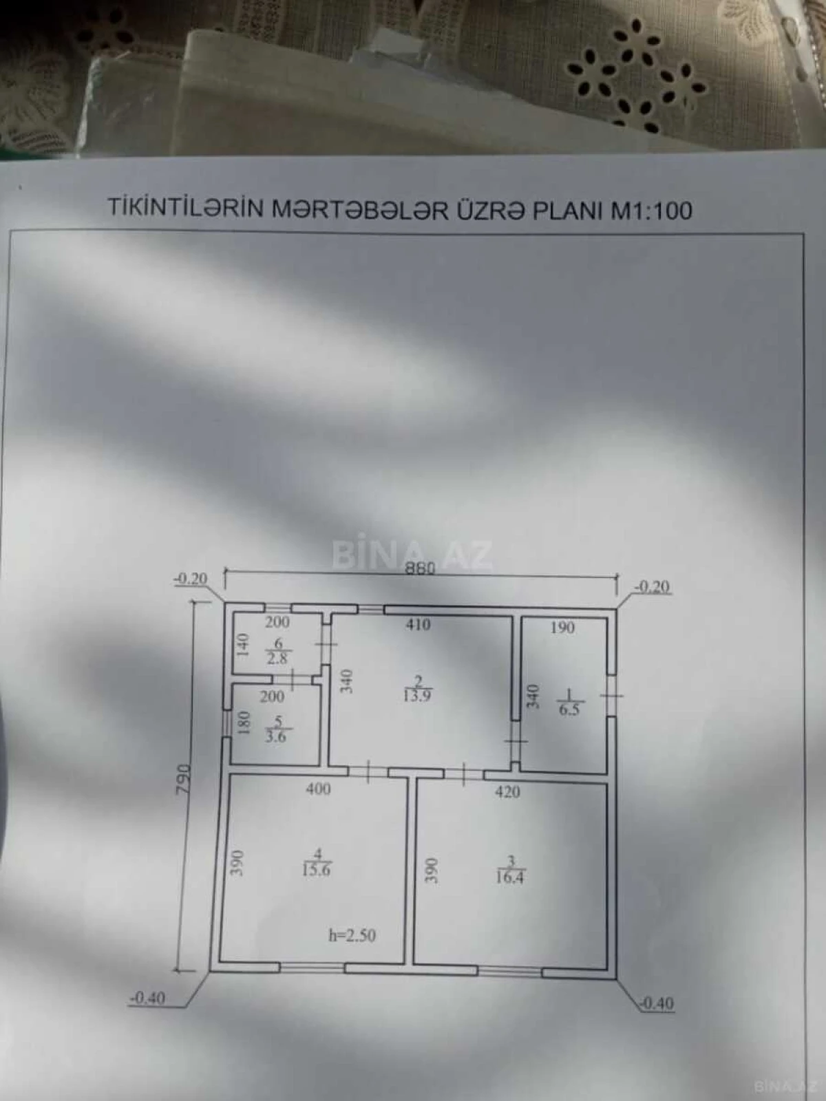 Satılır 2 otaqlı həyət evi 60 m²