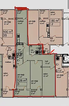Satılır 3 otaqlı mənzil 126 m²