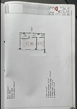 Satılır 2 otaqlı mənzil 60 m²