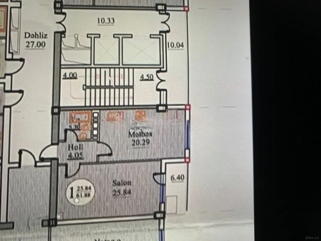 Satılır 2 otaqlı mənzil 62 m²