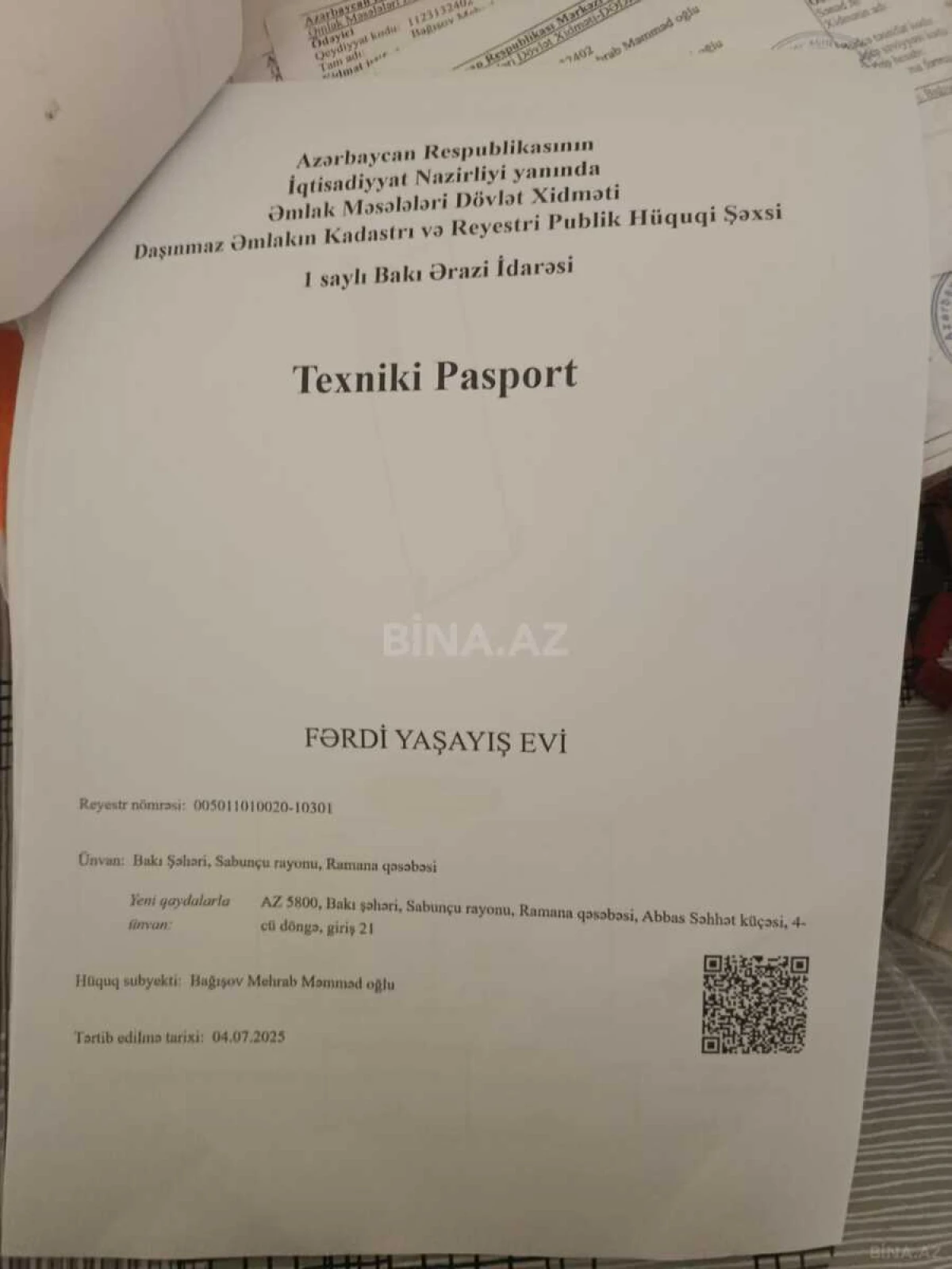 Satılır 2 otaqlı həyət evi 19.4 m²