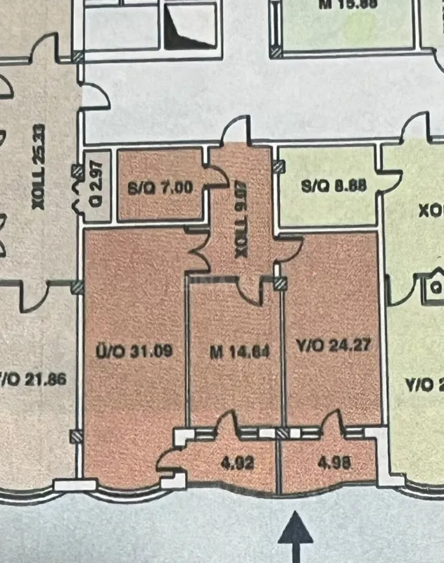 Satılır 3 otaqlı mənzil 96 m²
