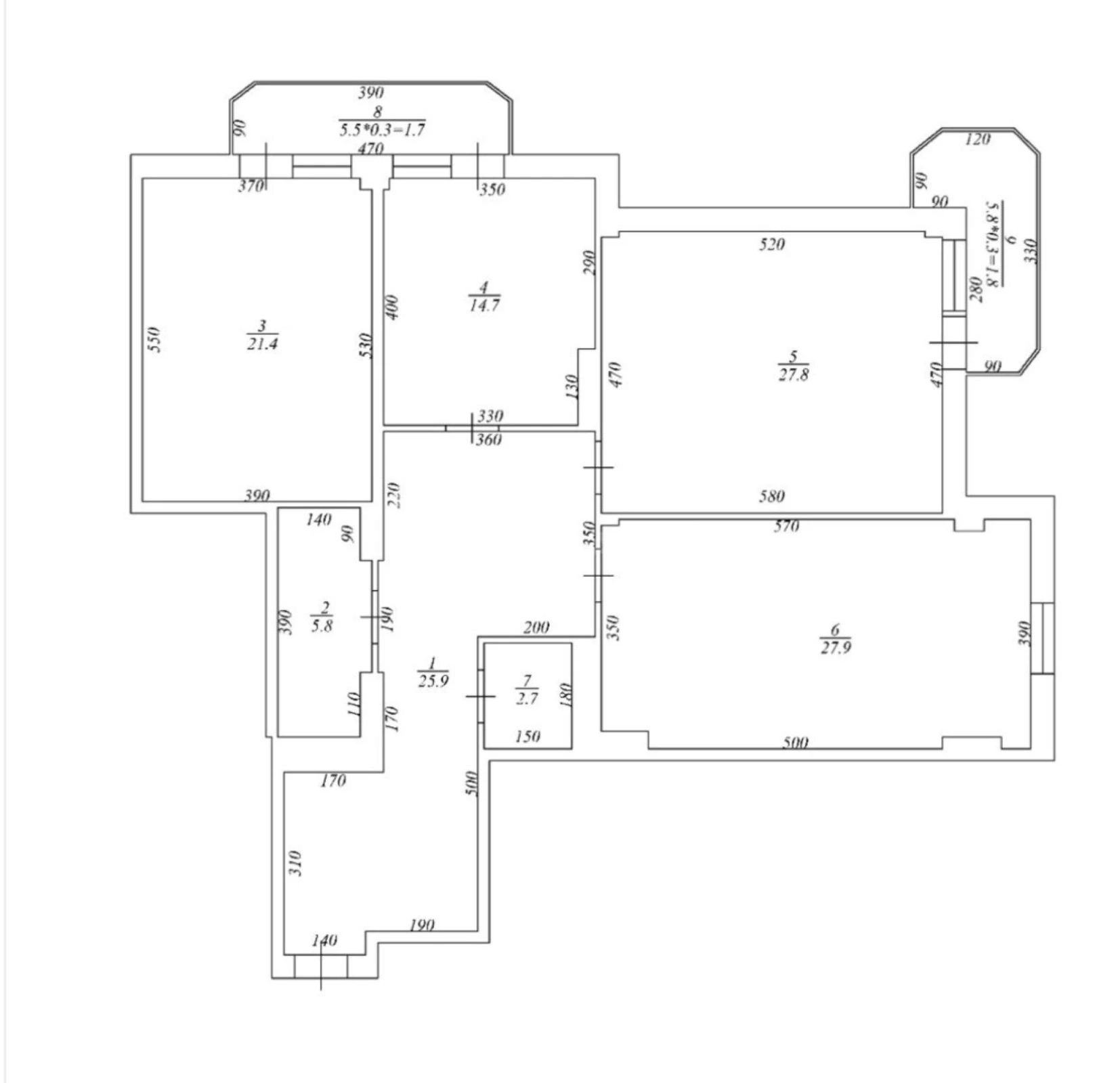 Satılır 3 otaqlı mənzil 138 m²