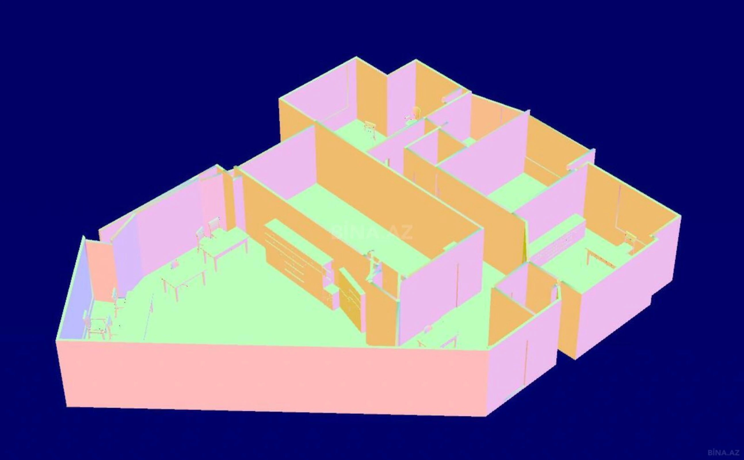Kirayə verilir 5 otaqlı ofis 230 m²