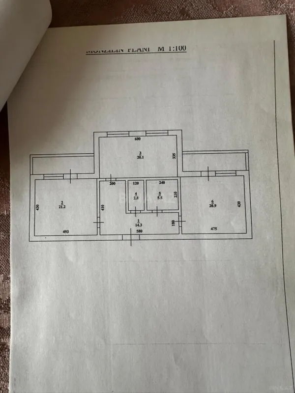 Satılır 2 otaqlı mənzil 103 m²