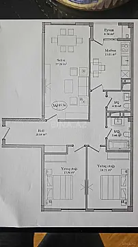 Satılır 2 otaqlı mənzil 106 m²