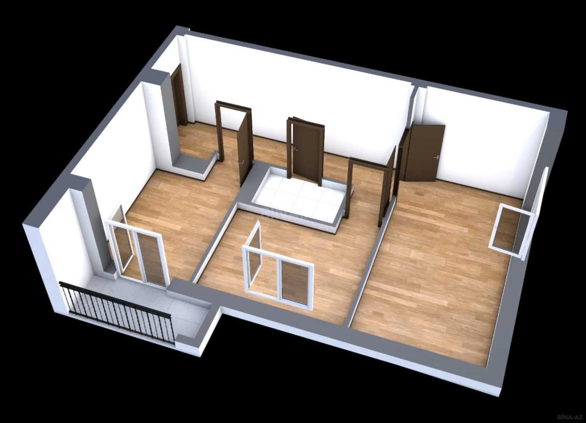 Satılır 2 otaqlı mənzil 60 m²