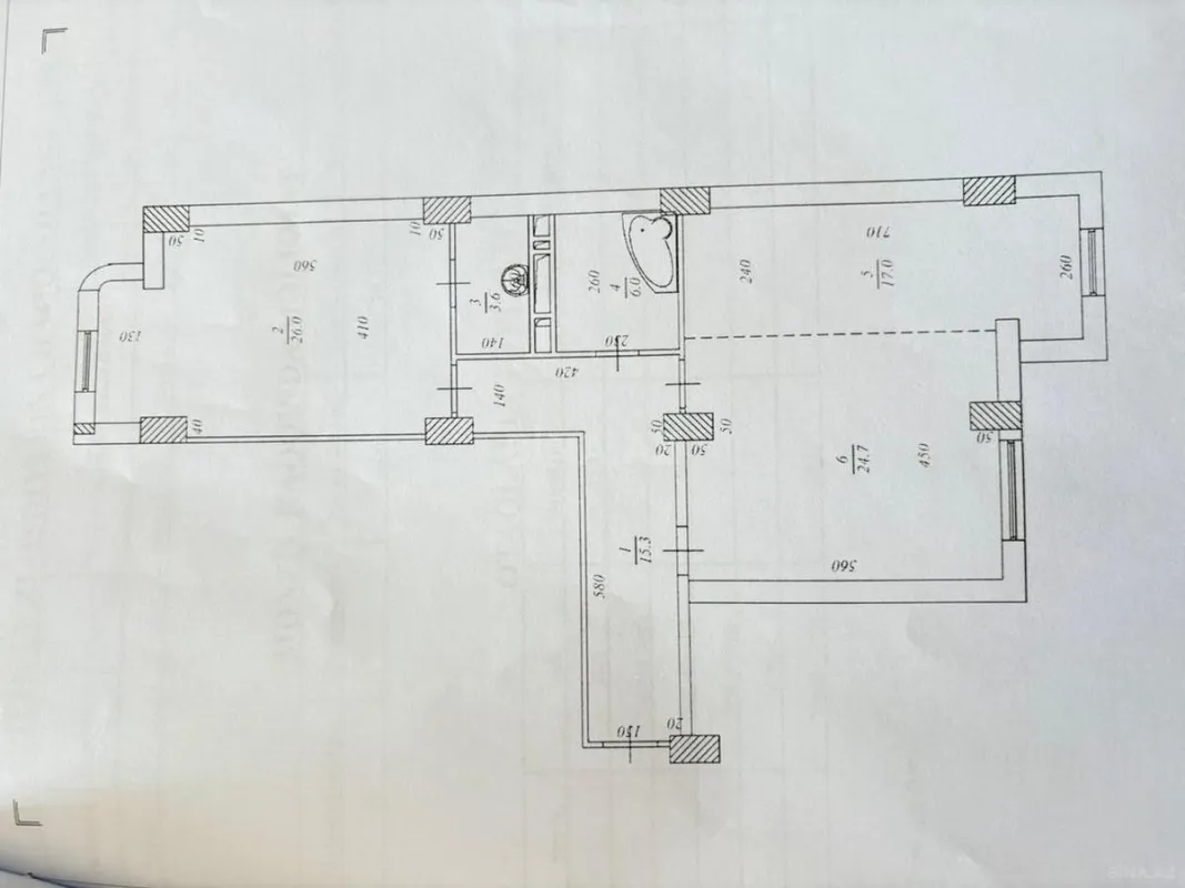 Satılır 2 otaqlı mənzil 93 m²