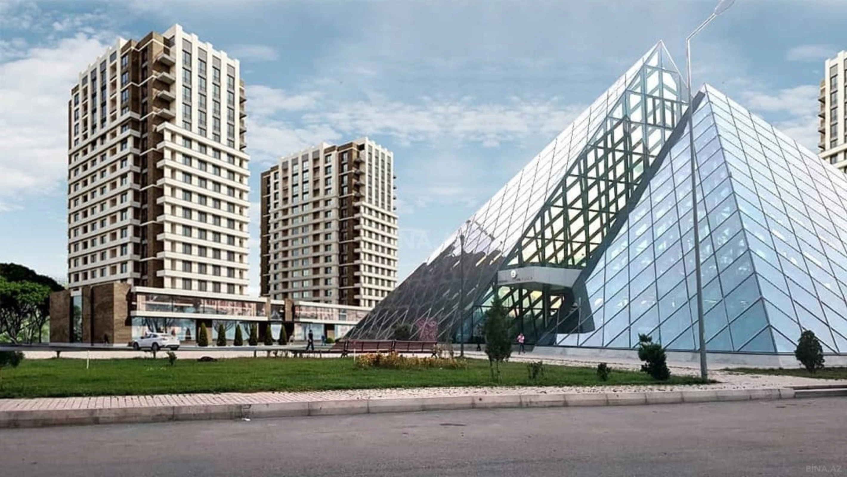 Satılır 3 otaqlı mənzil 119 m²