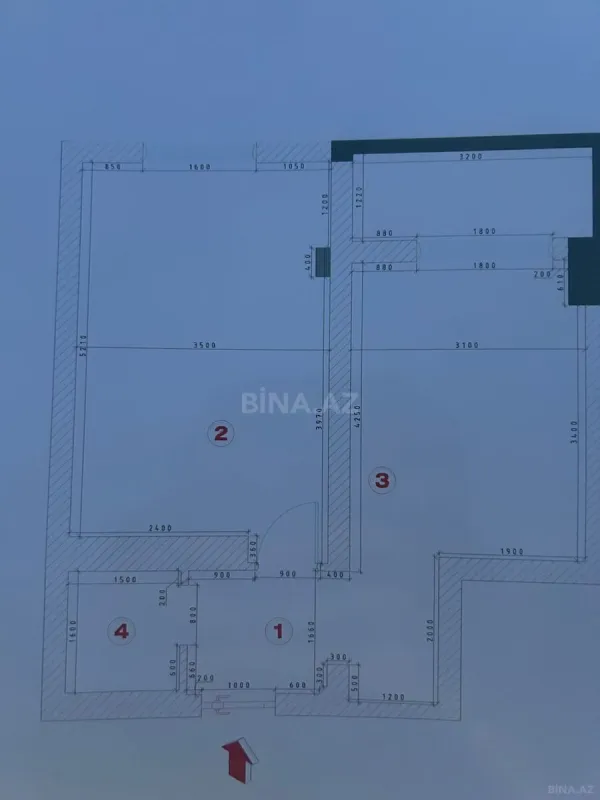 Satılır 2 otaqlı mənzil 50 m²