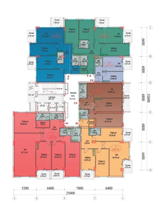 Satılır 3 otaqlı mənzil 128.1 m²