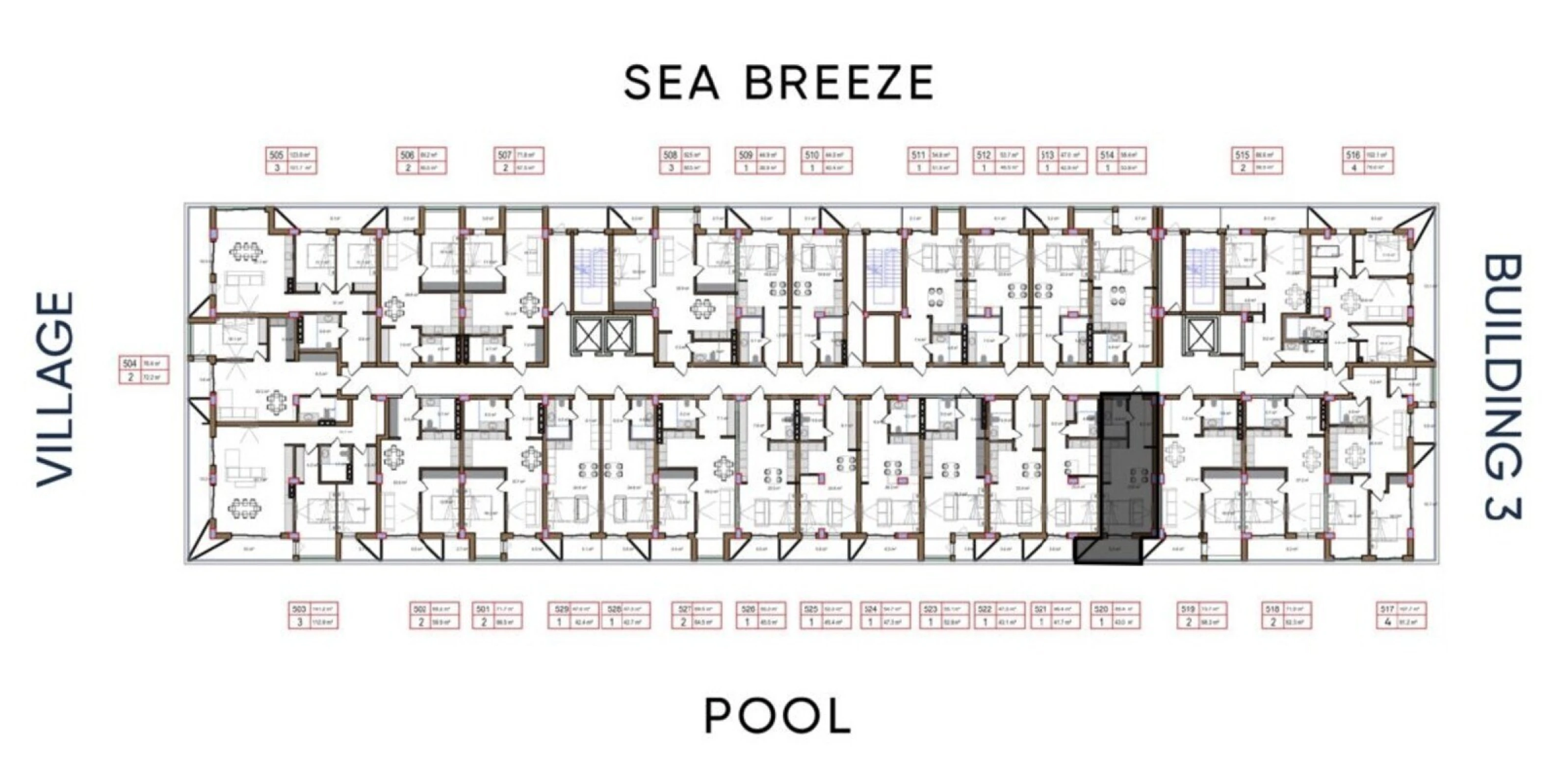 Satılır 1 otaqlı mənzil 49.9 m²
