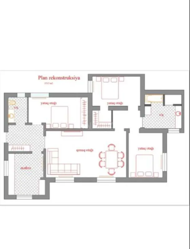 Satılır 5 otaqlı həyət evi 100 m²