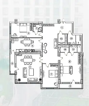 Satılır 4 otaqlı mənzil 219 m²