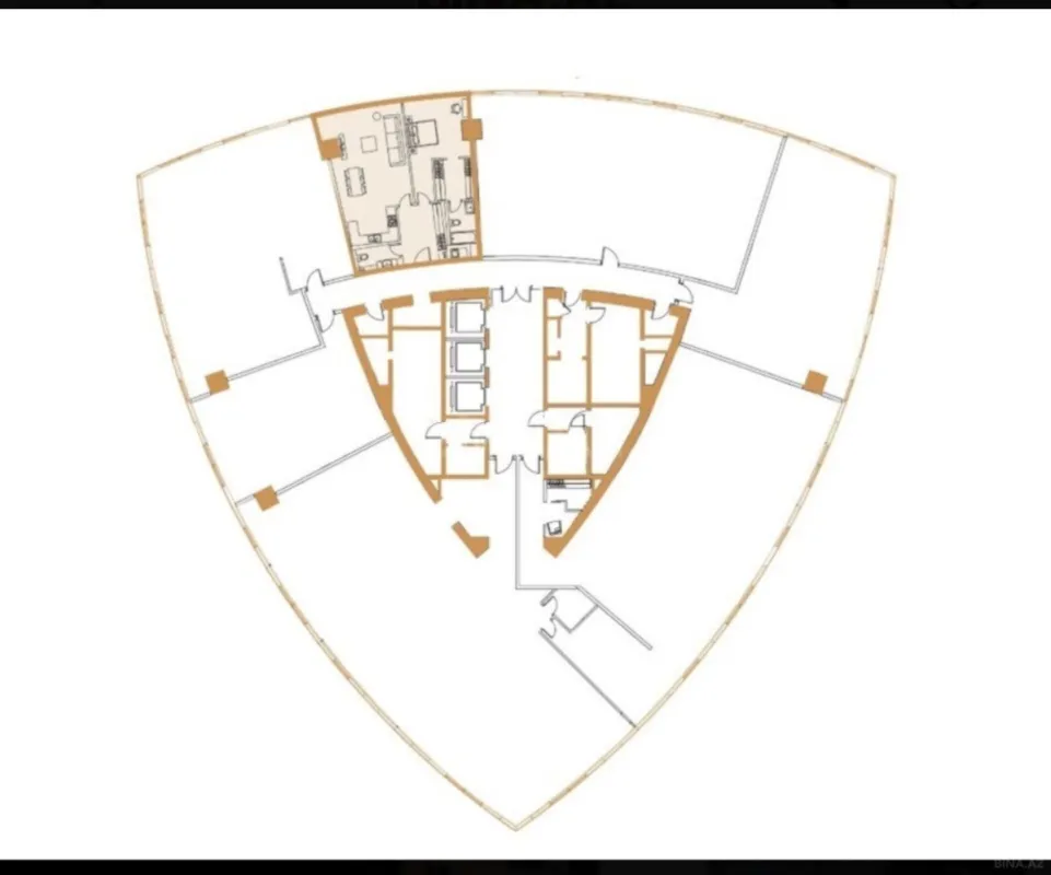 Satılır 2 otaqlı mənzil 98 m²
