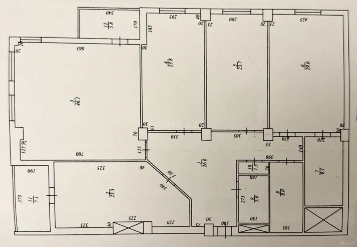 Satılır 4 otaqlı mənzil 220 m²