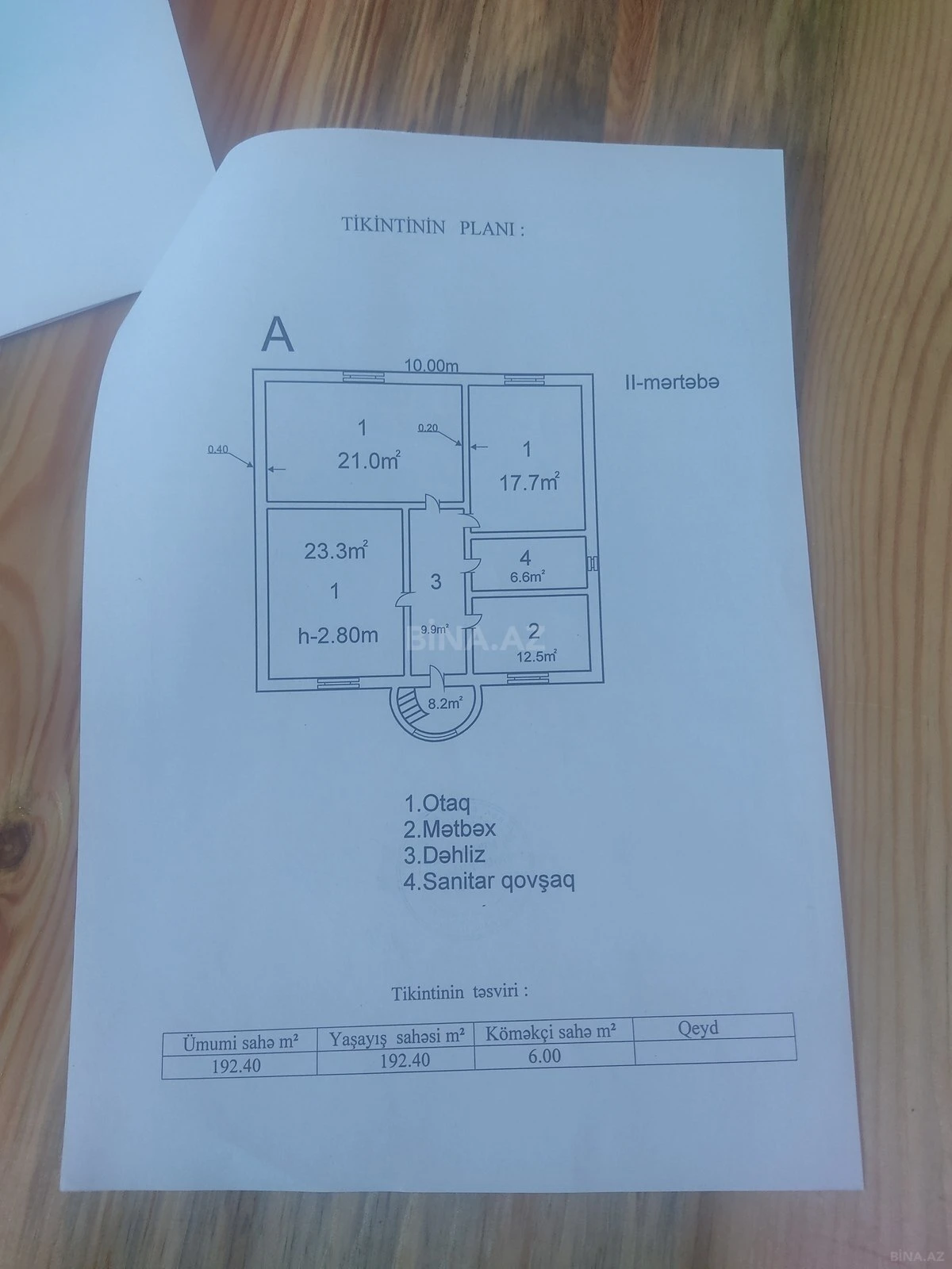 Satılır 6 otaqlı həyət evi 192 m²