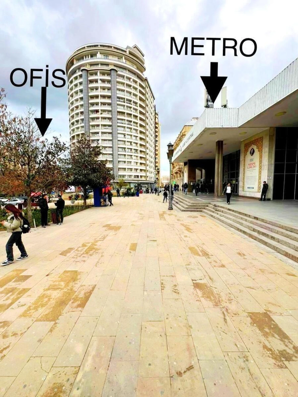 Kirayə verilir 3 otaqlı ofis 85 m²