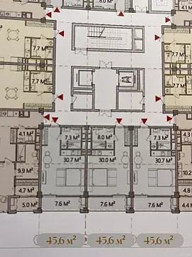 Satılır 1 otaqlı mənzil 46 m²