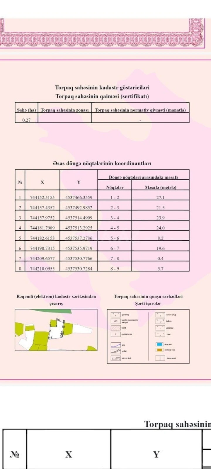 Satılır torpaq sahəsi 6 m²
