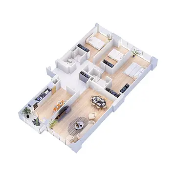 Satılır 4 otaqlı mənzil 128 m²