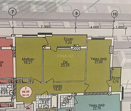 Satılır 3 otaqlı mənzil 100 m²