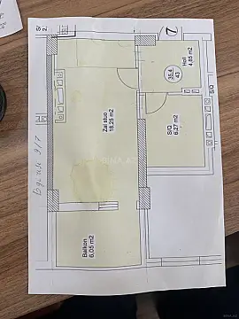 Satılır 1 otaqlı mənzil 43 m²