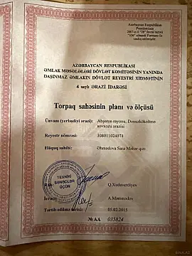 Satılır torpaq sahəsi 2 m²