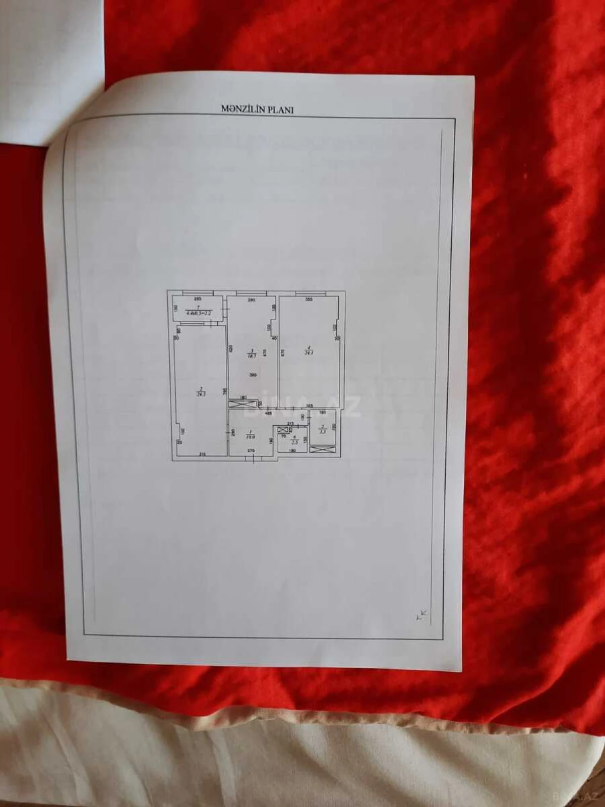 Satılır 2 otaqlı mənzil 85.3 m²