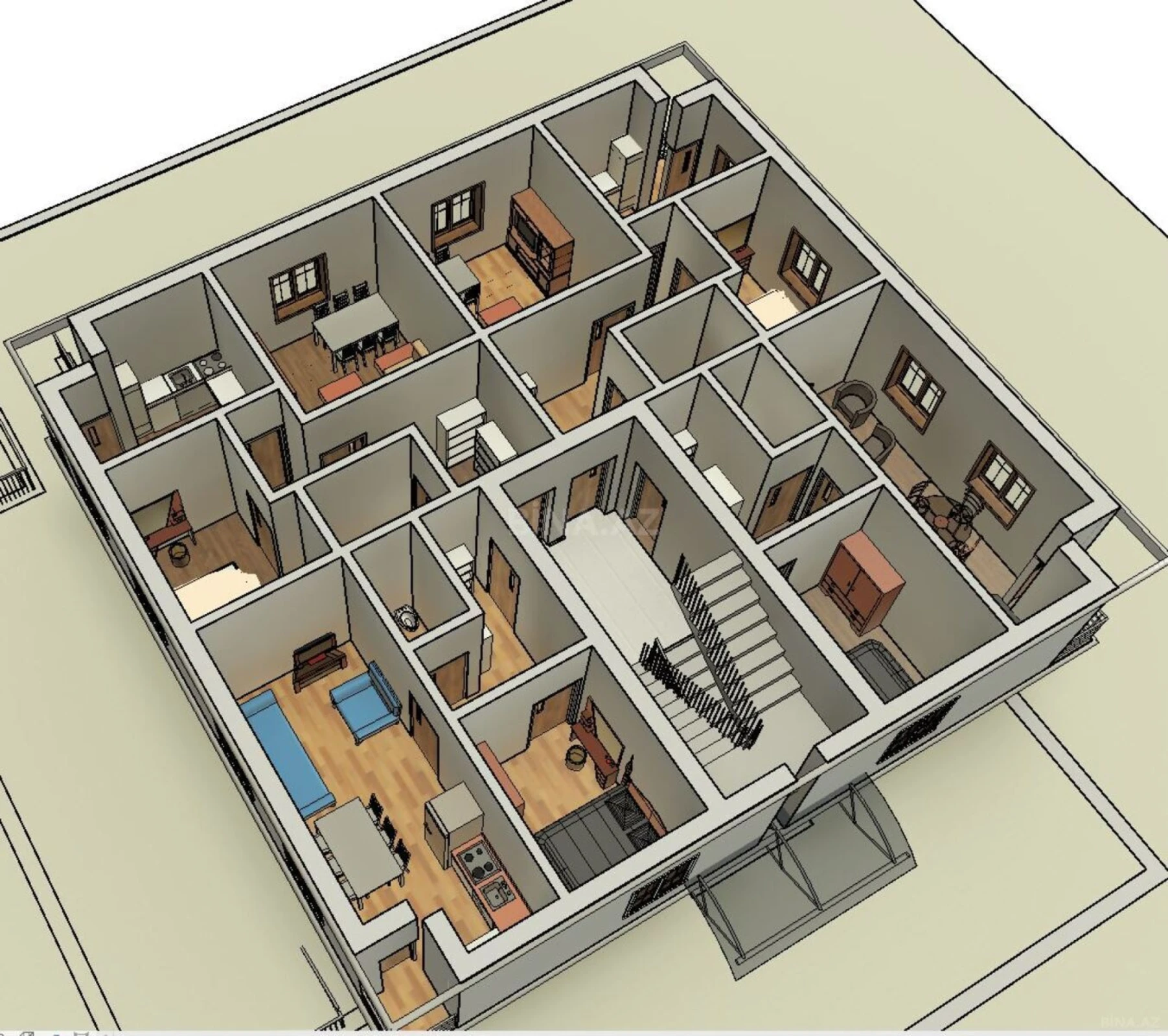 Satılır 2 otaqlı mənzil 62 m²