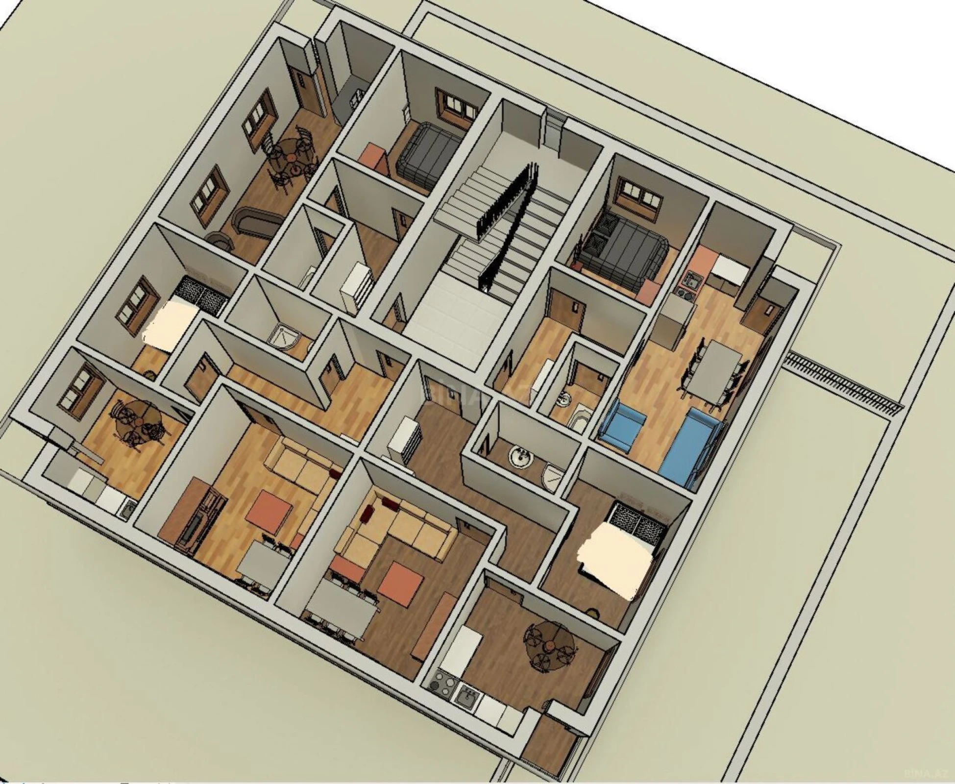 Satılır 2 otaqlı mənzil 62 m²