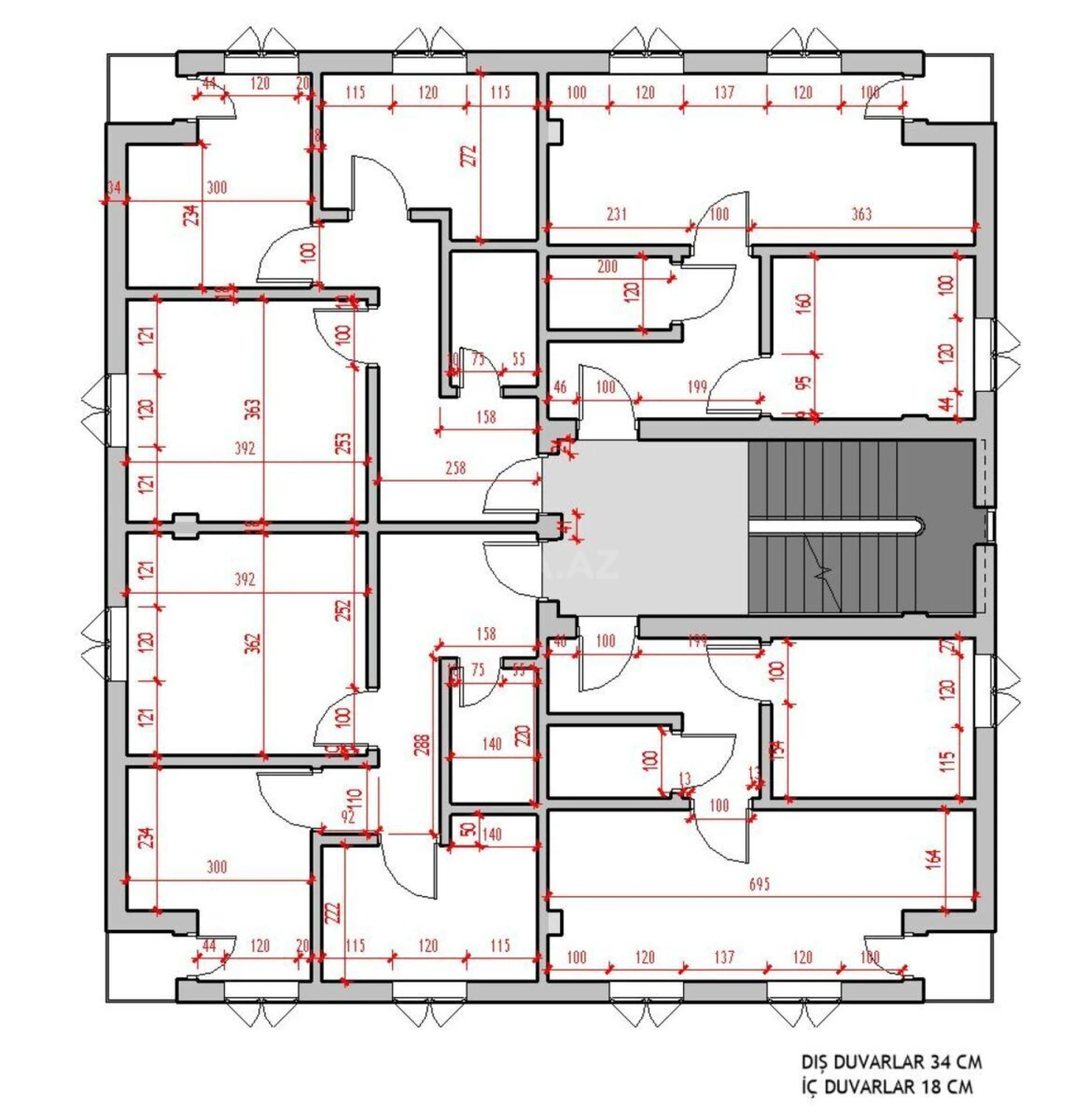 Satılır 2 otaqlı mənzil 62 m²
