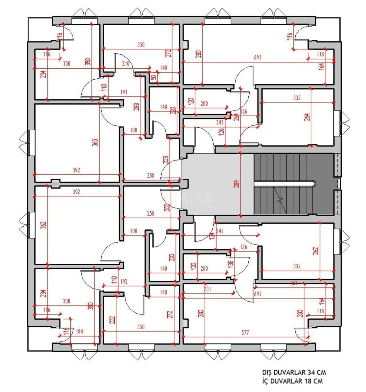 Satılır 2 otaqlı mənzil 62 m²