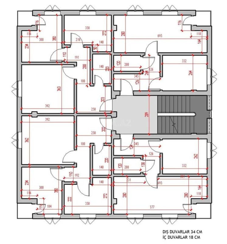 Satılır 2 otaqlı mənzil 62 m²