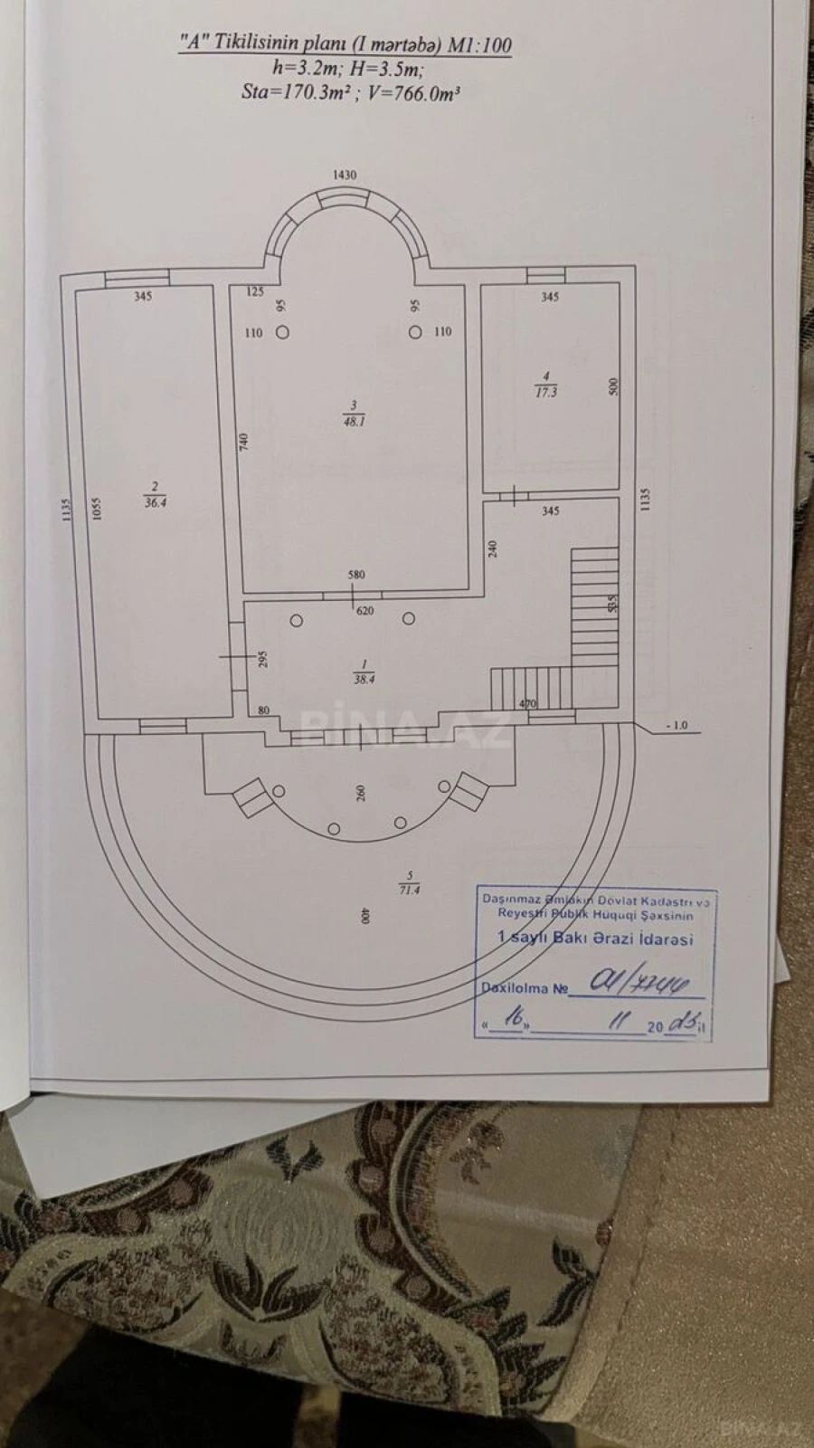 Satılır 6 otaqlı həyət evi 430 m²