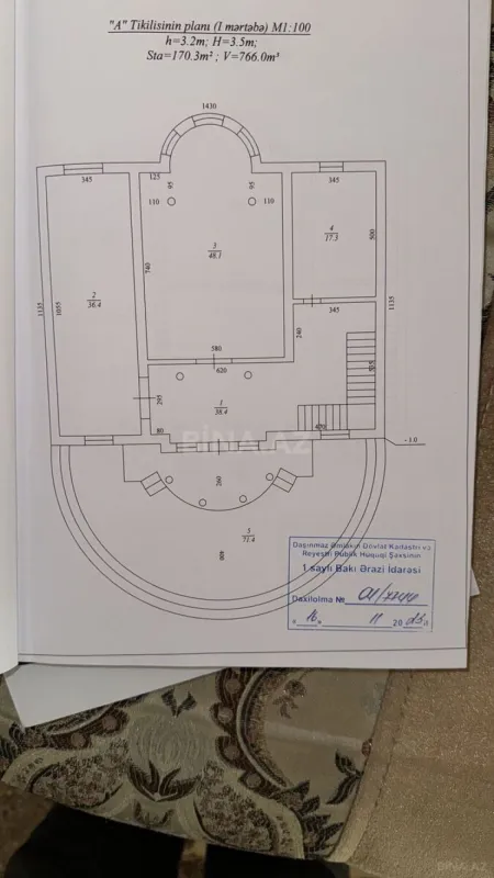 Satılır 6 otaqlı həyət evi 430 m²