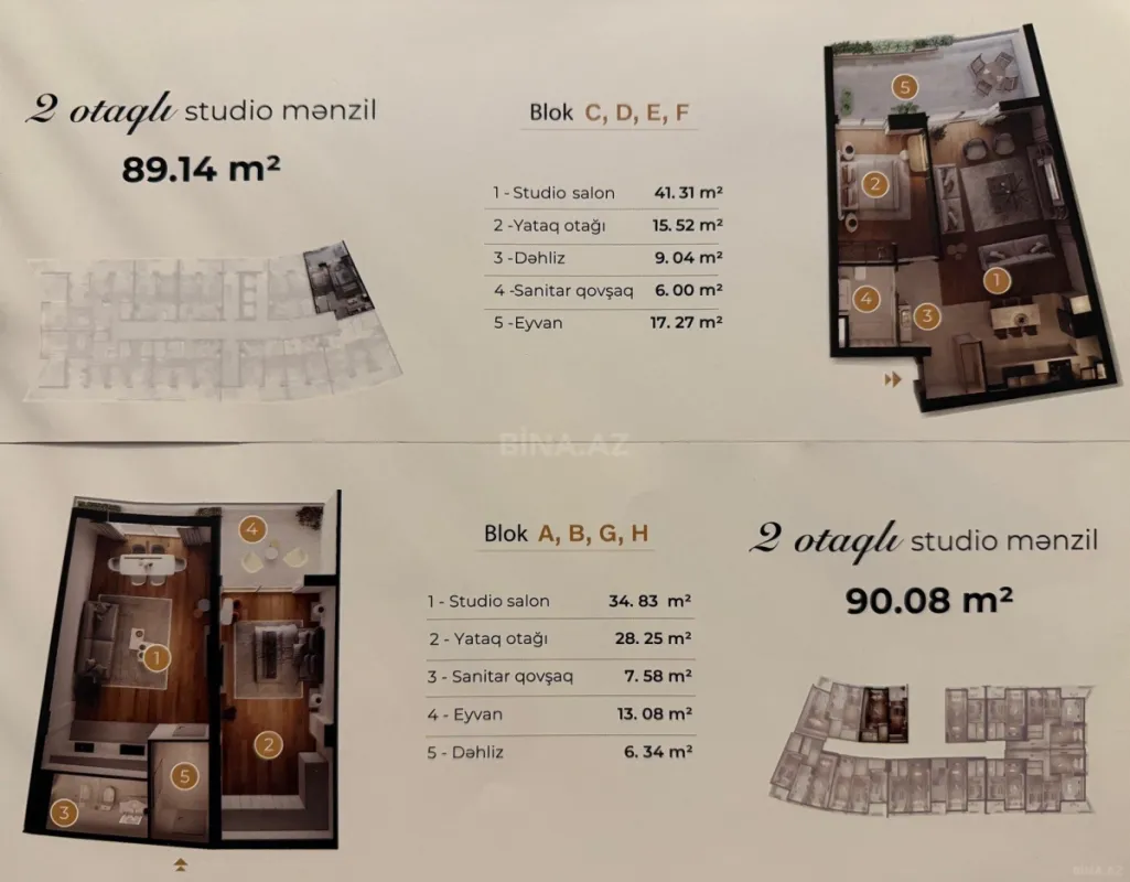 Satılır 3 otaqlı mənzil 112 m²