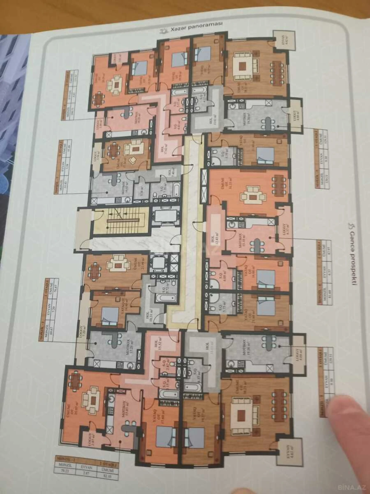 Satılır 1 otaqlı mənzil 55.5 m²