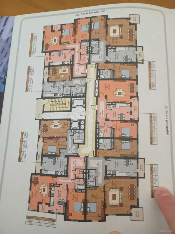 Satılır 1 otaqlı mənzil 55.5 m²