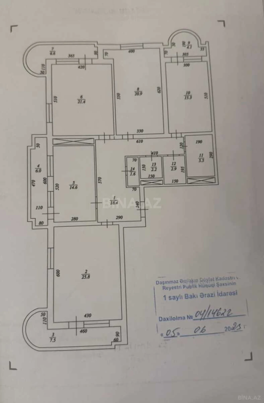 Satılır 3 otaqlı mənzil 153 m²