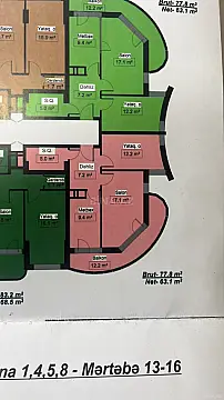 Satılır 2 otaqlı mənzil 78 m²