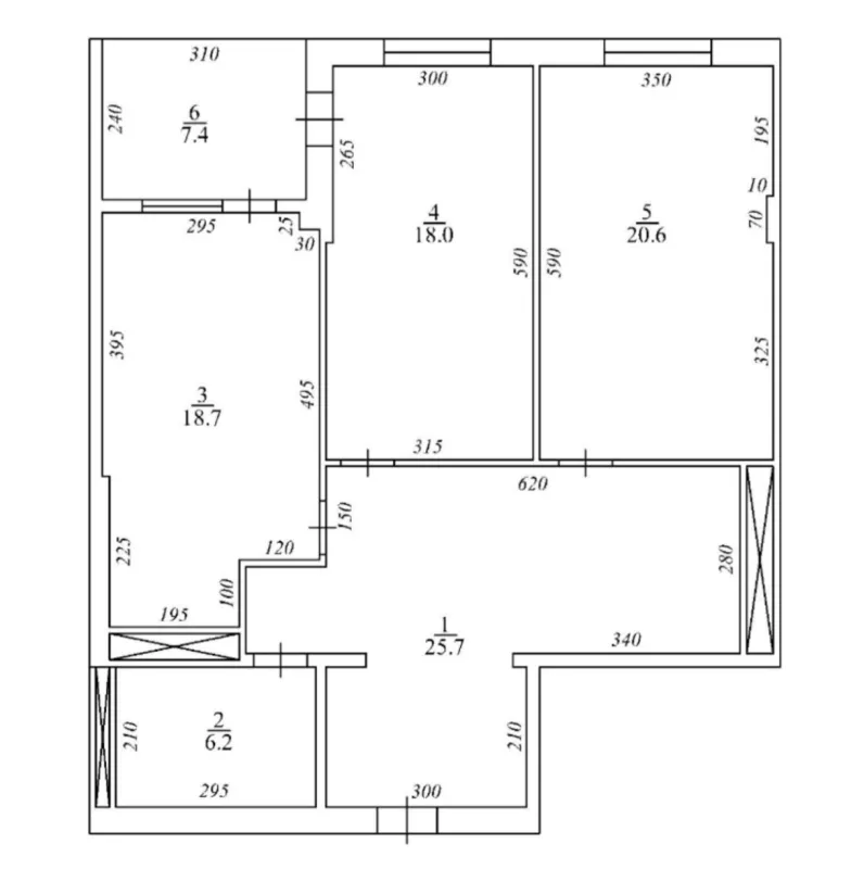 Satılır 2 otaqlı mənzil 104 m²